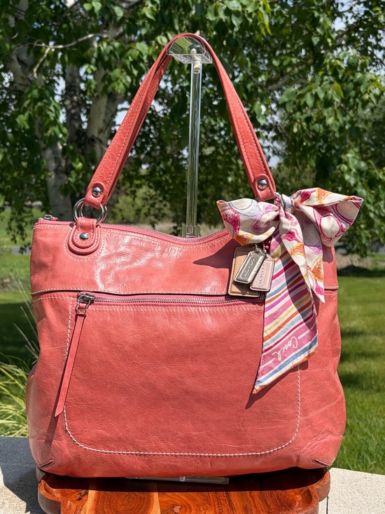 Coach Handbags - Coach Poppy Glam Tote Pink Glazed Leather 19002 EUC